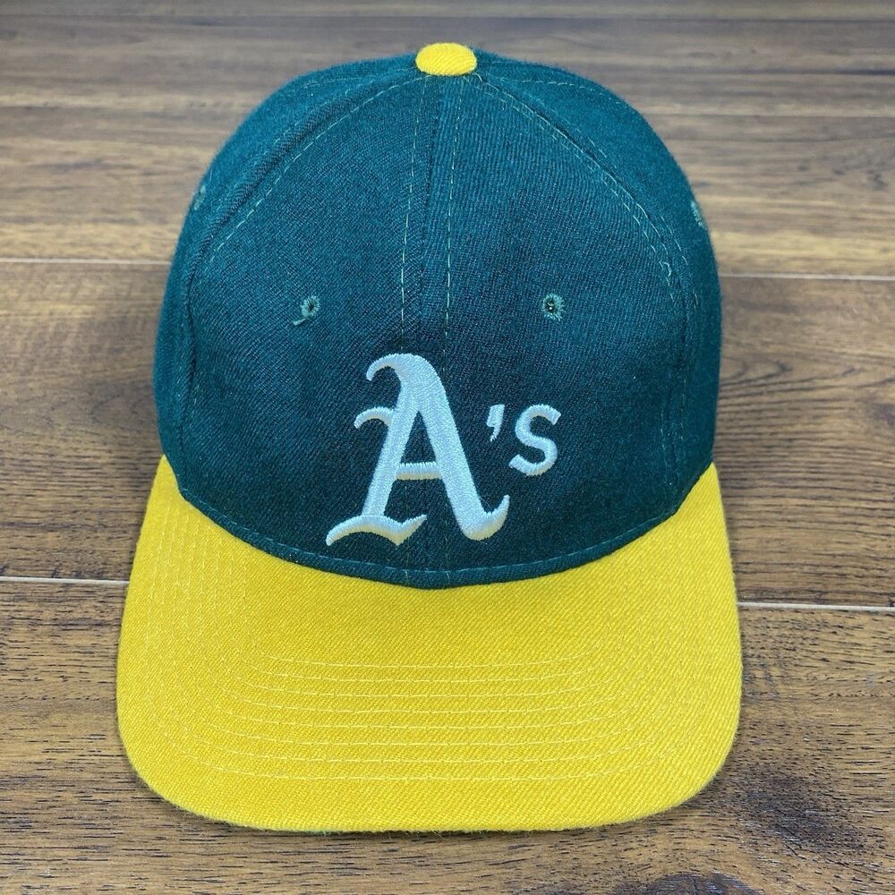 Vintage 90s‎ Oakland A’s Sports Specialties Hat Made in USA 100% Wool Size 7